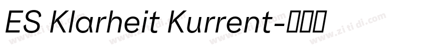 ES Klarheit Kurrent字体转换